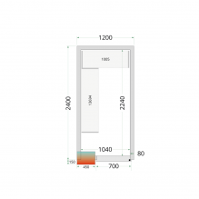 TEFCOLD CR 120x240x220 Panely ke stavebnicovým boxům 80 mm 